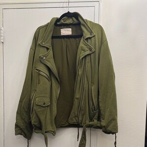 Free People Army Green Utility Jacket